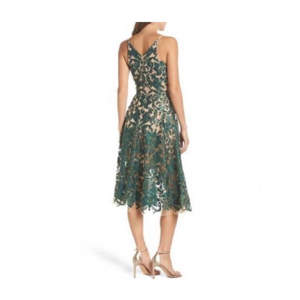 Dress The Population Green Lace Dress sz S - Picture 5 of 11